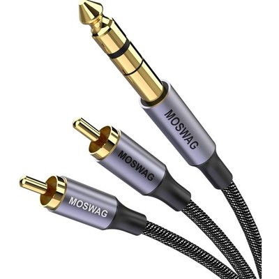 Langlebiges 6,35mm auf 2 RCA Audiokabel    für Mischpulte, 6,6ft
