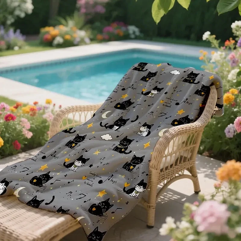 Mystical Cat Fleece Blanket, Knee Blanket