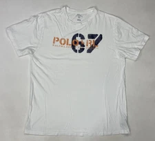 Polo Ralph Lauren RL 67 Graphic T-shirt Men Medium White Short Sleeve