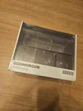 Ikea Godmorgon 5 Piece Bathroom Storage Boxes Set Smoked Clear