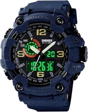 Gosasa Men's Large Face Outdoor Sports Watches Military S-Shock Watch Waterproof