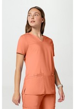 Scrubs Women's Cherokee Workwear Revolution WW620 V-Neck Top Papaya Juice PAJC