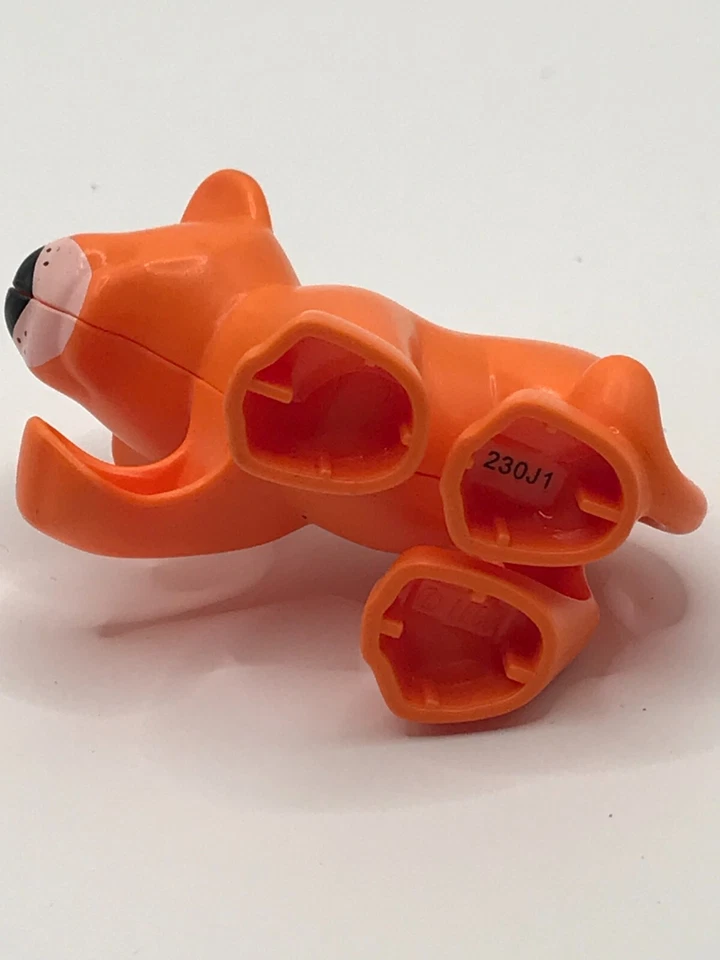 LEGO DUPLO FILHOTE DE BEBÊ TIGRE MINI BONECO SUBSTITUTO ANIMAL GATO SELVAGEM BRINQUEDO LARANJA - Imagem 4 de 4