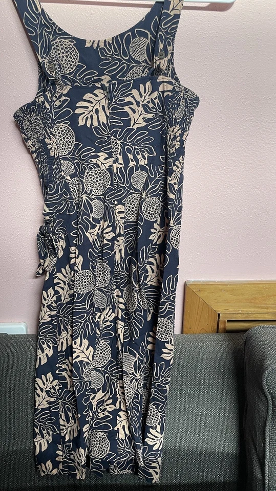 Patagonia Pataloha 女式 10 无袖海军蓝连衣裙 — 第 2/3 张图片