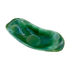 Royal Haeger Mid-Century Modern Centerpiece /Blue Green Drip Read