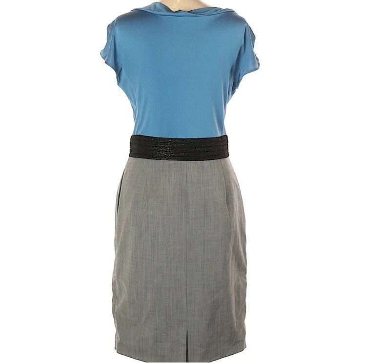 Rachel Roy Signature Blue Gray Bodycon Corpcore Office Siren Career Dress 2 - Image 2 of 4