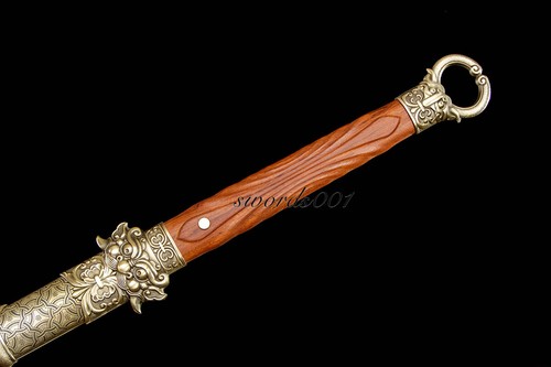 Ring-pommel Tang Dynasty Dao Clay Tempering Folded Steel Blade Chinese Sword - Picture 5 of 14