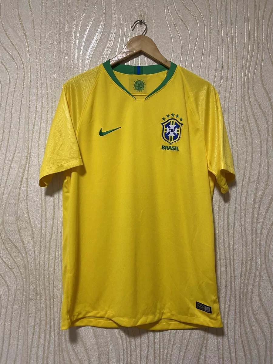 BRAZIL 2018 2019 HOME FOOTBALL SHIRT SOCCER JERSEY NIKE 893856-749 sz L MEN