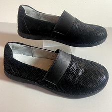 Alegria Womens Slip On Glee GLE 588 Comfort Size EU 39 US 9 Black Clog Leather