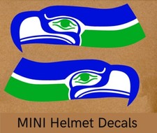 MINI Seattle Seahawks 1976-2001 Throwback Football Helmet Decal Set 20 mil 3M