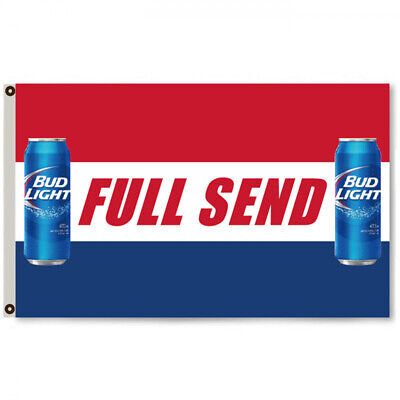 SEND BEER Budweiser Bud Light Beer Flag 3x5 Banner US Free Shipping