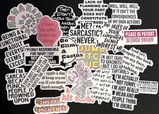 Funny Sarcastic Vinyl Stickers