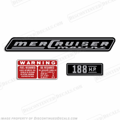 Fits Mercruiser 188hp Decals - 1970
