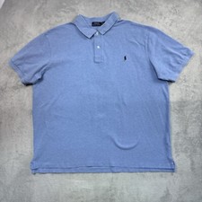 Polo Ralph Lauren Mens Shirt Short Sleeve 2XB Big Blue Pony Casual Rugby Golf
