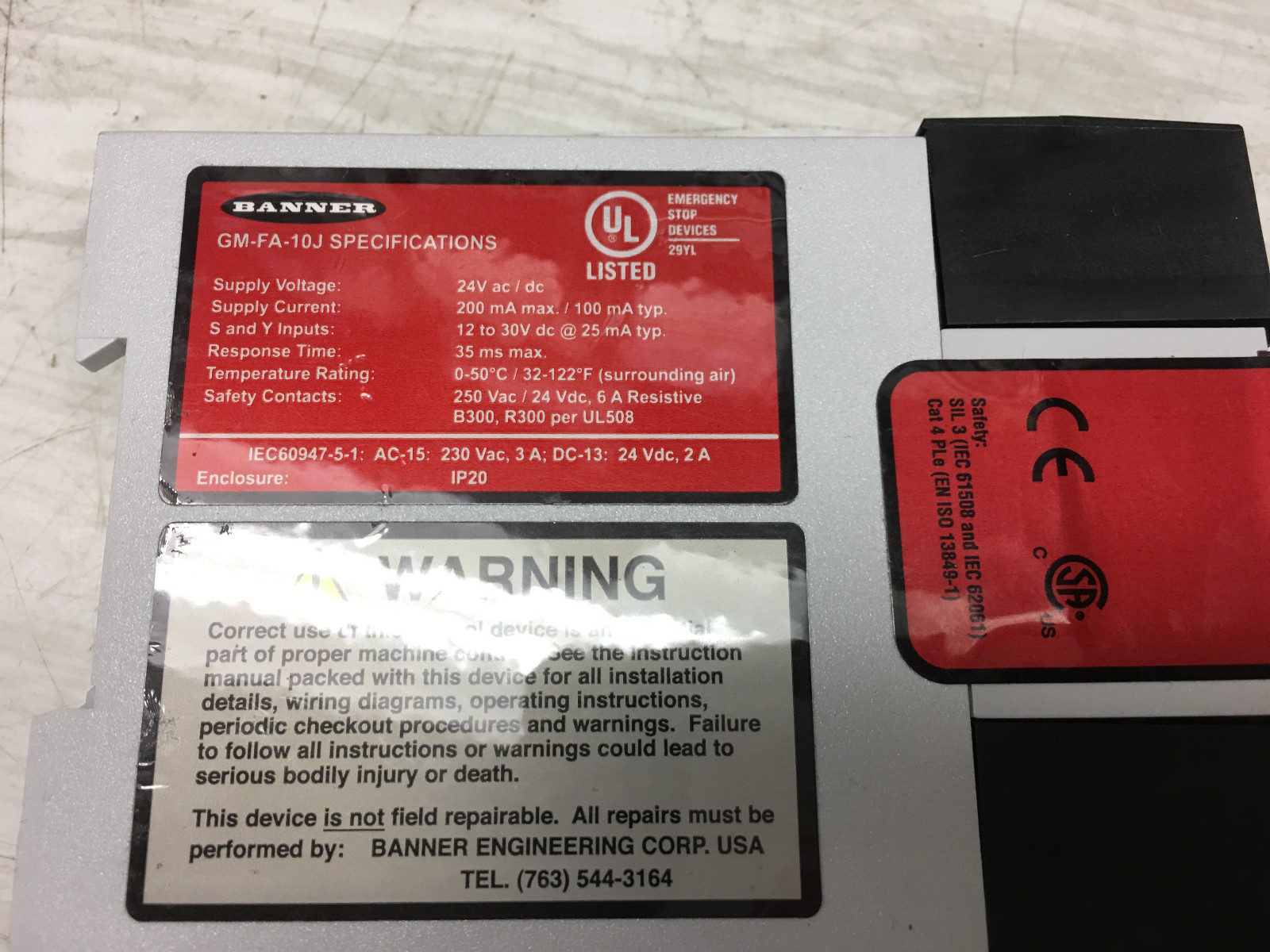 Gm Fa 10j Gate Monitoring Safety Module Banner 60987 3060987 For