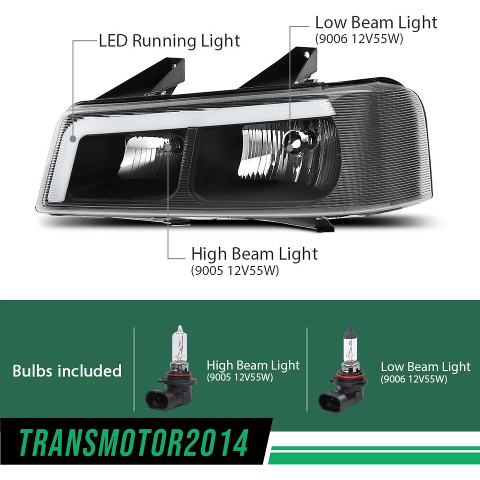 FAROS LED NEGROS APTOS PARA FURGONETA CHEVY EXPRESS GMC SAVANA 2003-2019 Foto 3 de 4