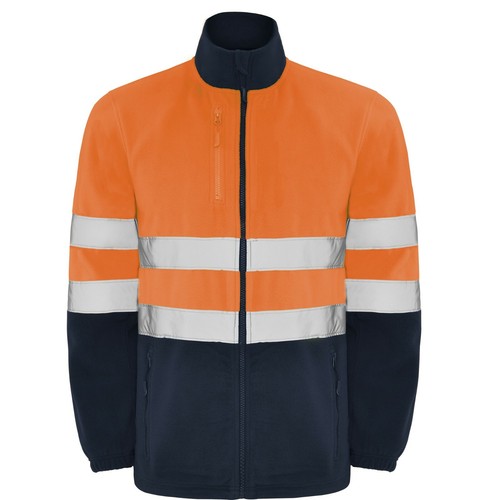 Neon Fleece Jacke Reflektierend Arbeitsjacke Wind- und Regenabweisend Gr. S-4XL - Bild 3 von 9