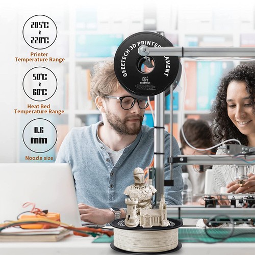 GEEETECH 1,75mm 1kg PLA 3D Drucker Filament Marmor braun Stein Statue Verbrauchsmaterial - Bild 5 von 9