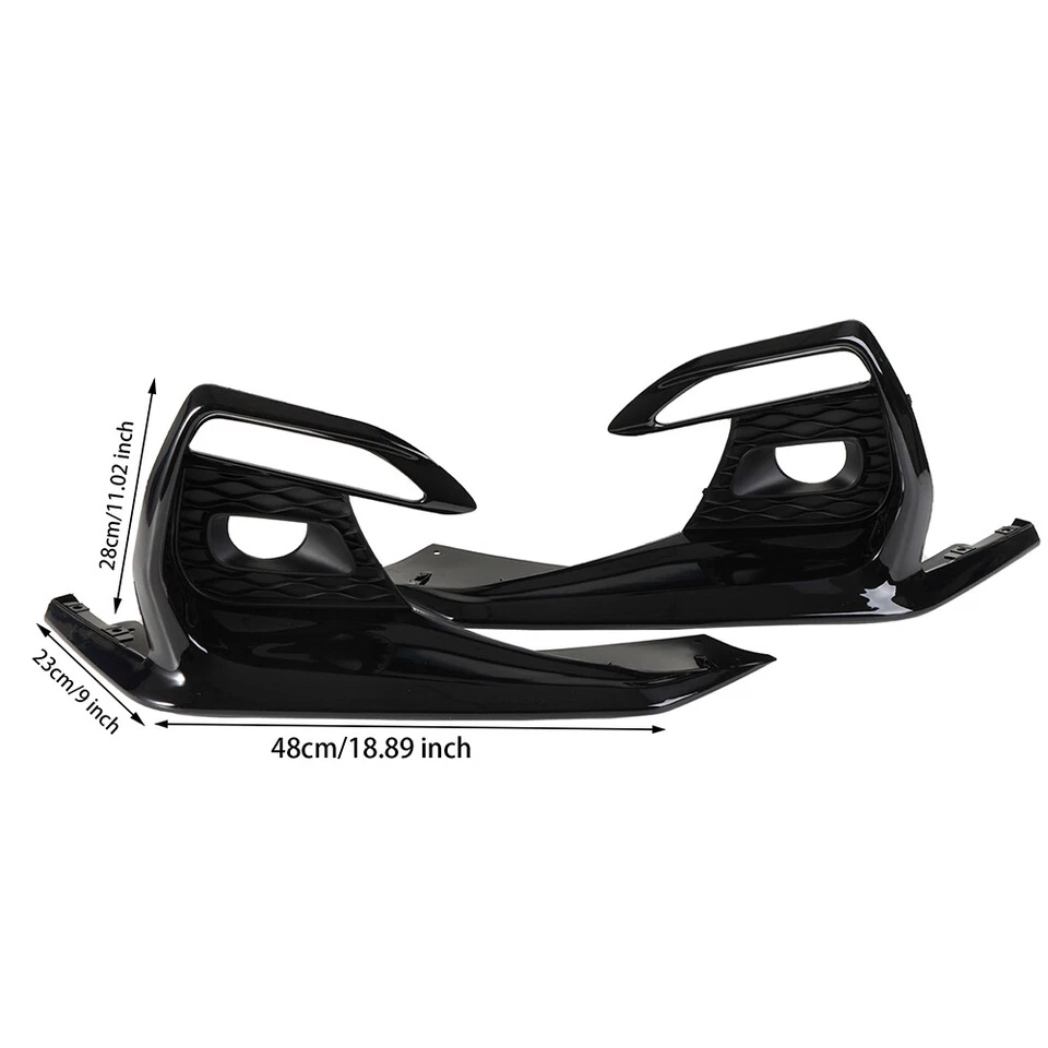 For Infiniti Q50 Sport 2018-2020 Fog Light Lamp Cover Bezels Black Left + Right Foto 3 de 4