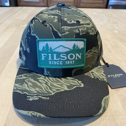 Filson Cappellino Logger - Nuovo con Etichette - Tiger Mimetico - Foto 1 di 11