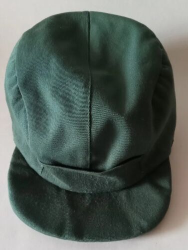 Vintage Denim Cap Hunting Field Hat w/ Quilted Lining 60s Size 7 3/8 - Picture 1 of 11