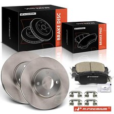 A-Premium 6x Disc Brake Rotor & Brake Pad Front for Nissan Kicks 2018-2022 Versa
