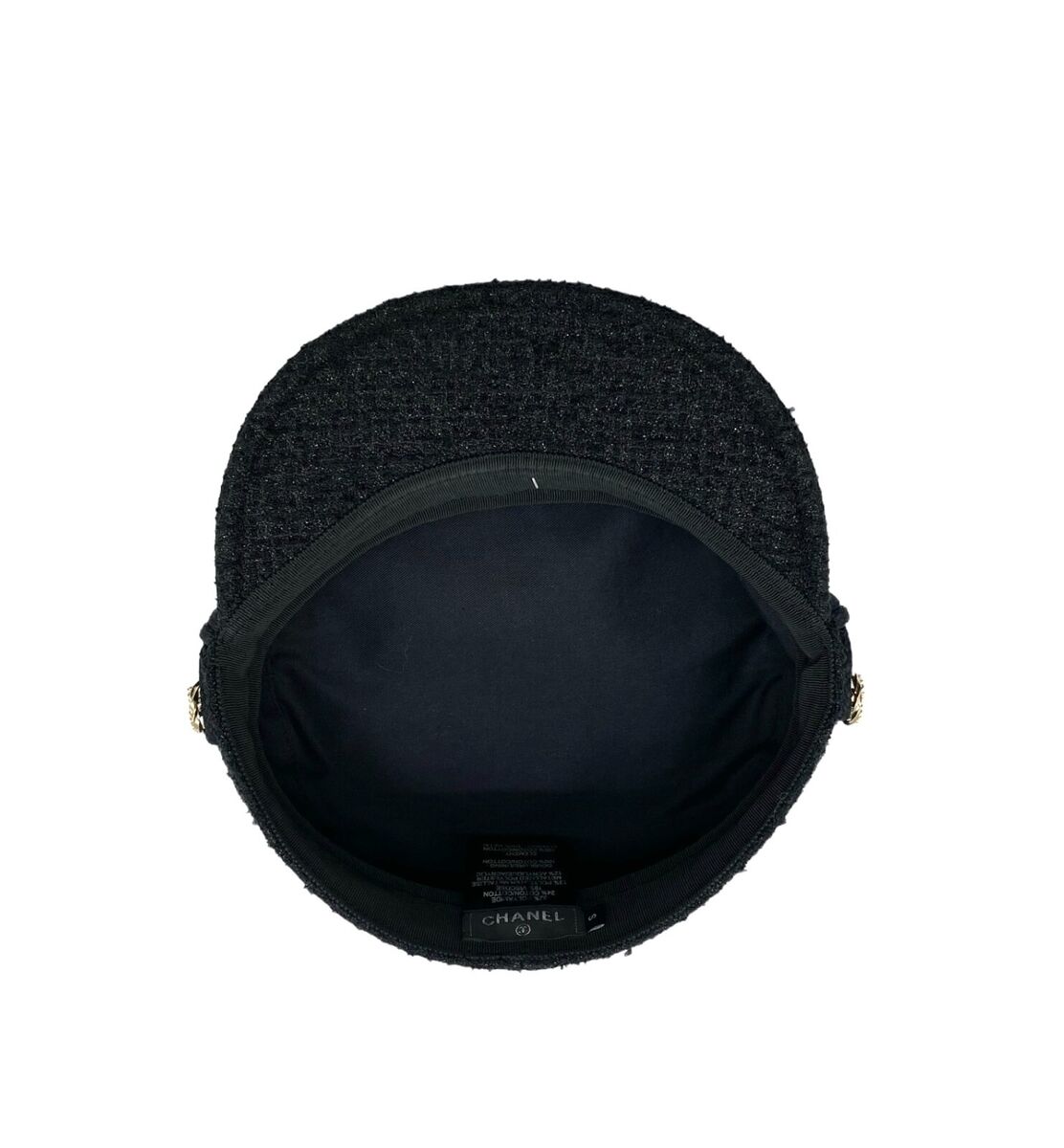 CHANEL newsboy cap hat Black CC cocomark S size Women's | eBay CHANEL newsboy cap hat Black CC cocomark S size Women's | eBay