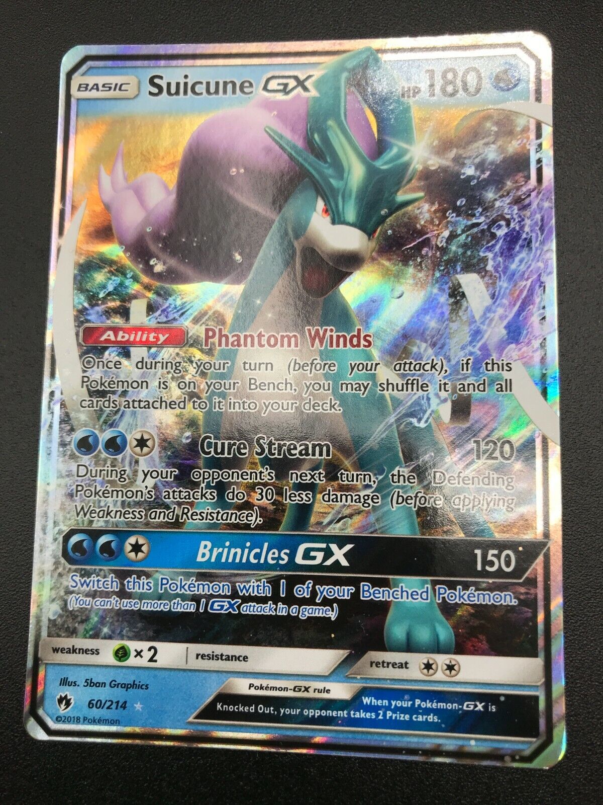 Carta Pokémon Lendário Suicune Gx Trovões Perdidos