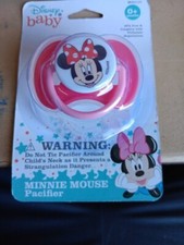 Disney Baby Minnie Mouse Pacifier With Cover, Red - NIP FREE SHIPPING