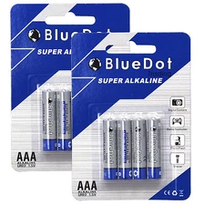 8 Pack AAA Batteries Battery Cell BlueDot Trading Alkaline FRESH ~ BRAND NEW!