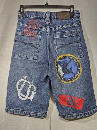 G Unit Denim Co Vintage Y2K 100% Cotton Baggy Graphic Hip Hop Shorts Boys 12 - Picture 2 of 8