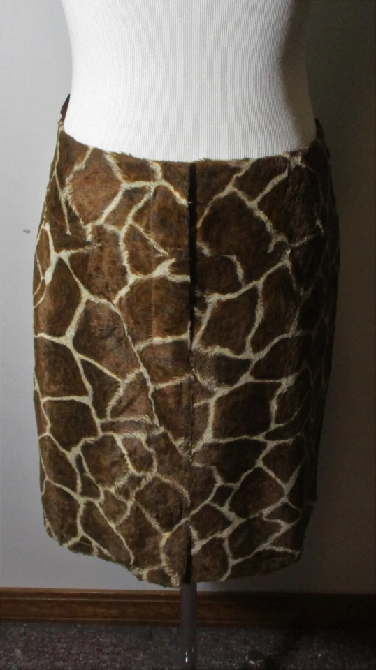 Falda de piel sintética marrón NANETTE LEPORE talla 6 Foto 2 de 4