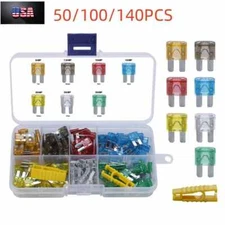 50/140pcs ATR Micro2 Blade Fuses Assorted Kit Car 30A 25A 20A 15A 10A 7.5A 5A