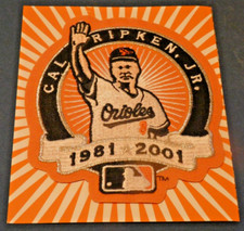 1981-2001  CAL RIPKEN JR. - Baltimore ORIOLES -  Jersey  PATCH = Unused