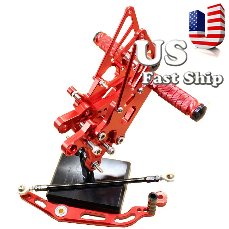 FXCNC подходит Yamaha YZF R6 2006-2014 подножки Fotopeg задняя установка США красный 2013 12 - Изображение 4 из 4