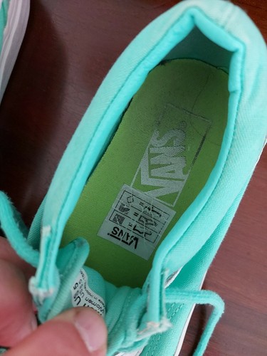 VANS Mint Green Shoes US6.5 Womens UK 5.5 In Excellent Used Condition - Picture 2 of 5