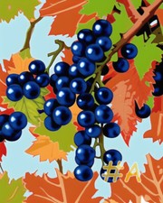Ripe Grapes Printed Needlepoint Canvas FA78-1
