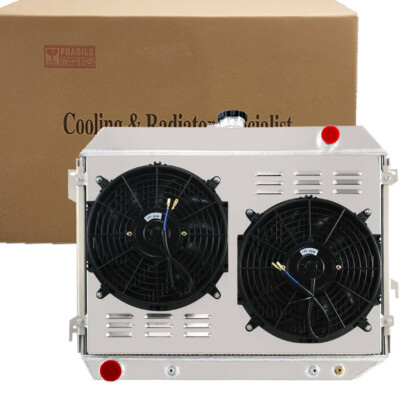 26'' 3 ROW RADIATOR+SHROUD FAN+RELAY Fit 68-74  DODGE CHALLENGER CHARGER PLYMOUTH