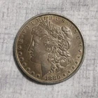 1880 Morgan Silver Dollar $1 Coin Circulated 0.9 Fineness Silver