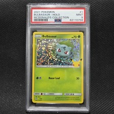 bulbasaur pokemon card mcdonalds PSA10 - 2021 - 1/25 variation to centering Bulbasaur - McDonald's Pokmon-e Minimum