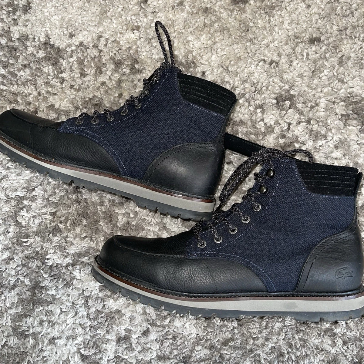Lacoste Black Leather Upper Boots for Men for Sale | Shop New