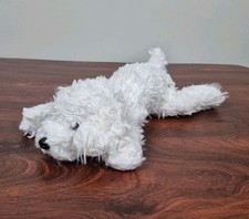 FAO Schwarz Bichon Frise White Shaggy Puppy Dog Terrier 15  Maltese Plush Soft