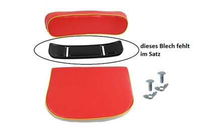 Seat cushion with backrest set for David Brown unfortunately missing the plate of the backrest