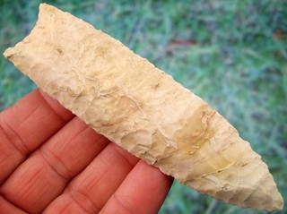 Large Super Fine Colorful 4 3/4 inch Arkansas Clovis Point with COA Arrowheads