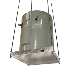 QuickStand Ceiling Mounted Water Heater Platform with Steel Drain, Up to 50 G...