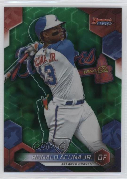 2023 Bowman's Best Green Refractor /99 Ronald Acuna Jr Ronald Acuña Jr #18