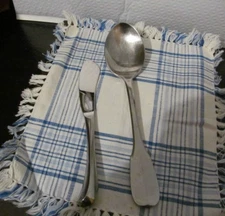 'Holbrooke' by Towle Silver, Serving Spoon & Butter Knife, Stnls, Glossy, Japan