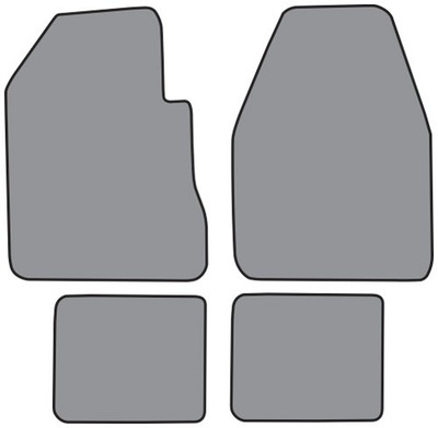 For 1964 Plymouth Fury Sport 2DR 4spd Floor Mat 4pc (FM76F FM18R) 01 Black Loop