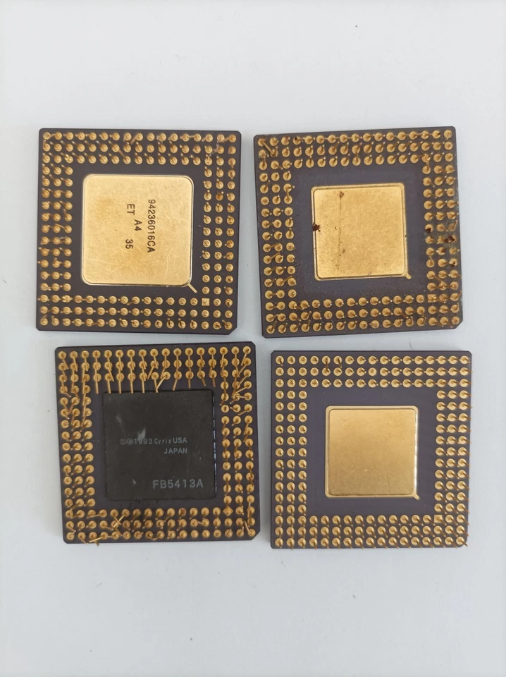 4 X KERAMIK CPU Intel/AMD 486 GOLD KERAMIK Computerschrott PC Schrott Recycling - Bild 1 von 2