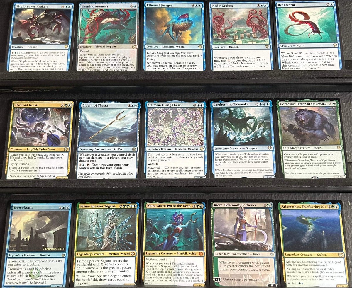 mtg arixmethes commander deck MTG Commander Deck EDH Deck Arixmethes, Slumbering Isle 100 Magic Cards  Custom Deck Simic Powerful Kraken main image 1